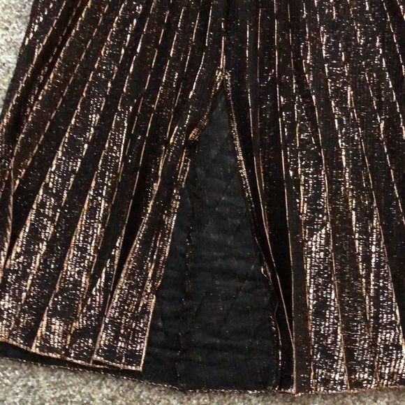 Vintage bronze evening, disco, academy awards, studio 54, sheer gown - Picture 4 of 8